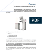 Preinstalación Equipo Mamografo Genoray MX600