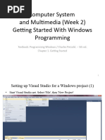 Week 2 Getting Started With Windows Programming