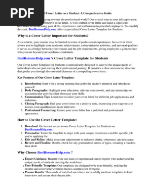 Cover Letter Template Student