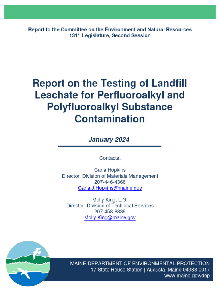 Landfill Leachate Report 2024 | PDF | Water Quality | Municipal Solid Waste