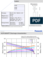 Spec Panasonic NCR18650PF