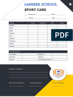 High School Report Card Template