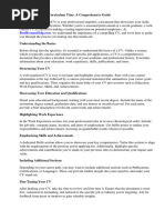 Curriculum Vitae What To Write