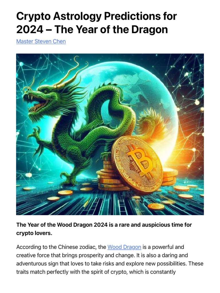 Crypto Astrology Predictions For 2024 The Year Of The Dragon