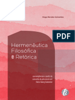 Hiago Mendes Guimarães - Hermenêutica Filosófica e Retórica - Convergências A Partir Do Conceito de Phronesis em Hans-Georg Gadamer. 1-Editora Fi (2022)