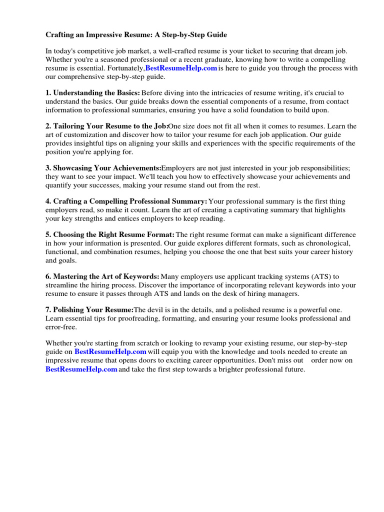 How To Write Resume For No Experience Job | PDF | Résumé | Experience