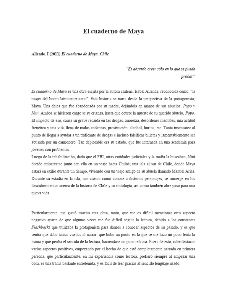 El Cuaderno de Maya PDF