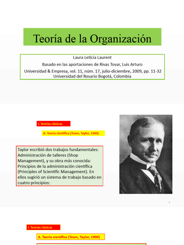 Teoría de La Organización PDF Science Ciencia de sistemas