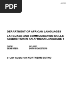 AFL1503 Guide Northern Sotho 2009