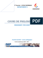 Cours Dhistoire de La Philosophie 2020-2021