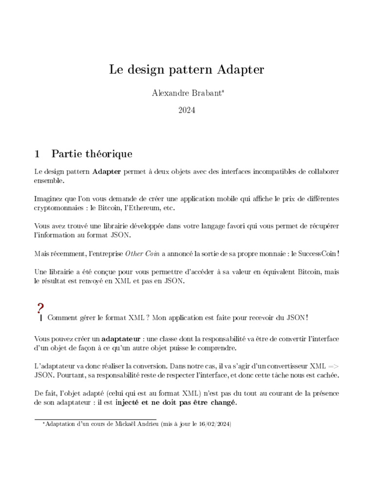 Design Pattern Adapter en PHP | PDF | XML | JSON