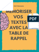 Memoriser Un Texte Avec La Table de Rappel