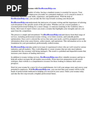Resume for Grad School Sample