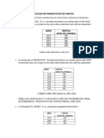 EJERCICIOS de Pronosticos de Ventas