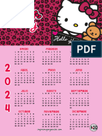 Calendario 2024 Hello Kitty Animal Print