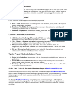 Citation Format Business Papers
