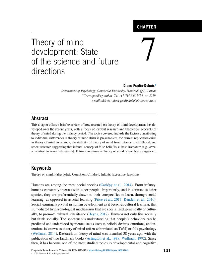 Theory of Mind Development Insights | PDF | Theory Of Mind | Mind