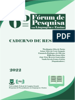 Caderno de Resumos 6 Fórum de Pesquisa Do PPGLE - Revisado