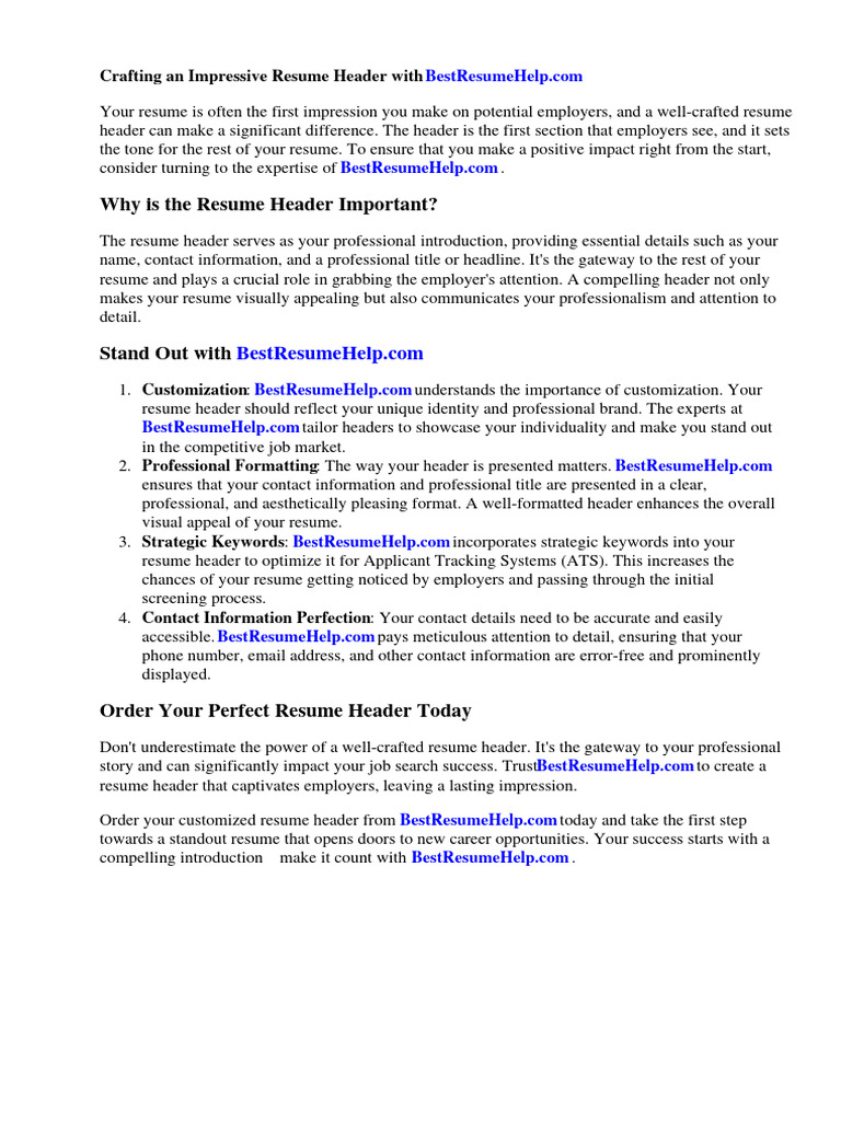 Resume Heading Sample Download - 1717437592