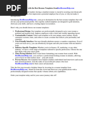 Best Resume Template for High School Student