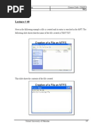 Lecture # 40: Creation of A File On NTFS