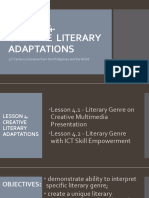 Lesson 4.1 Literary Genre On Creative Multimedia Presentation