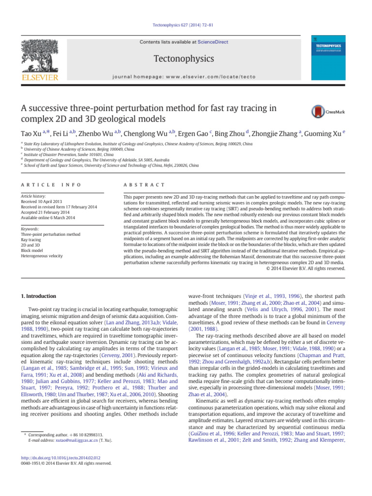 A Successive Three Point Perturbation Method For Fast Ray Tracing in ...