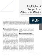 2013 Highlights of Changes From DSM IV To DSM 5