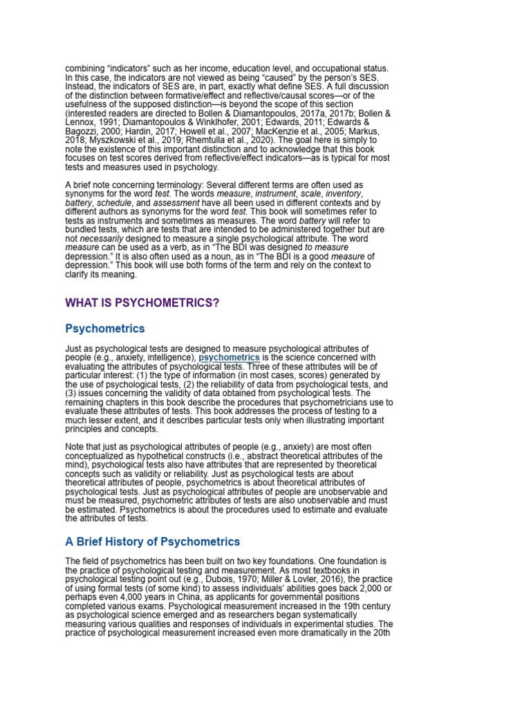 Fundamentals of Psychometrics Explained | PDF | Psychometrics | Psychology