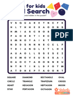 VEL - Shapes Word Search
