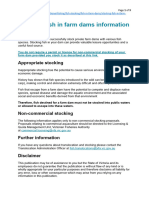 Stocking Fish in Farm Dams Information Sheet Webpage 01 2022