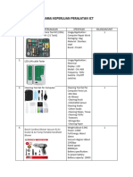 Senarai Keperluaan Peralatan Ict