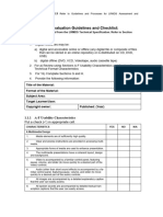 Technical Evaluation Guidelines and Checklist