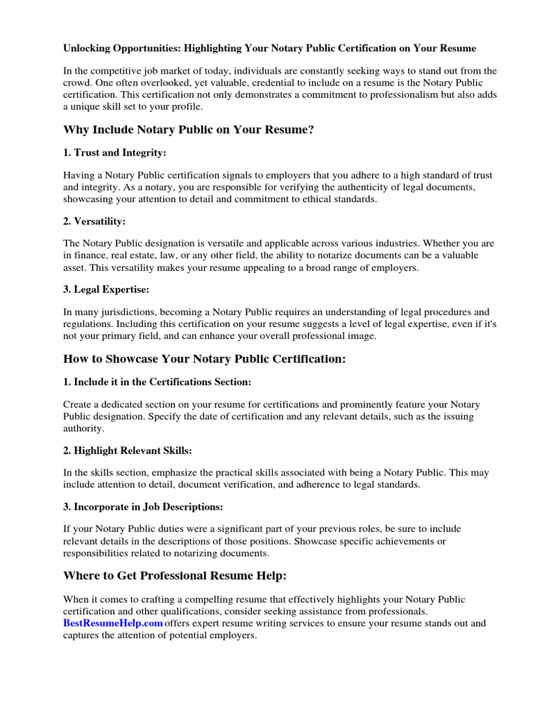 Notary Public On Resume PDF - 1720158749