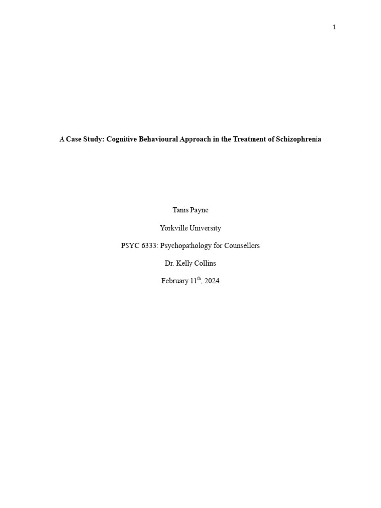 CBT Treatment in John Nash's Schizophrenia | PDF | Schizophrenia ...