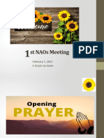 1st NAOS Meeting