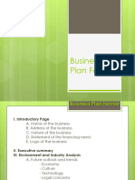 Business Plan Format