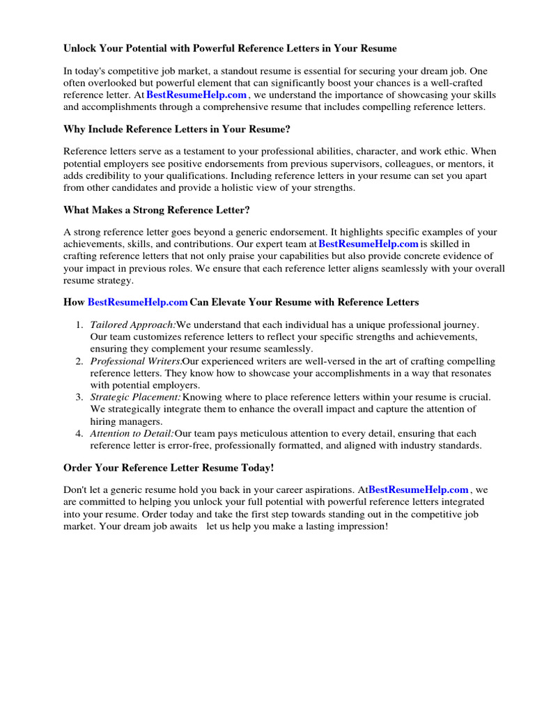 Reference Letter Resume Download - 1721007220