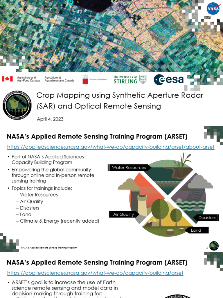 Crop Mapping with SAR and Remote Sensing | PDF | Remote Sensing | Nasa