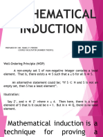 Mathematical Induction: Prepared By: Mr. Israel P. Penero Course Facilitator (Number Theory)