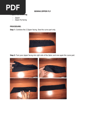 SEWING ZIPPER FLY