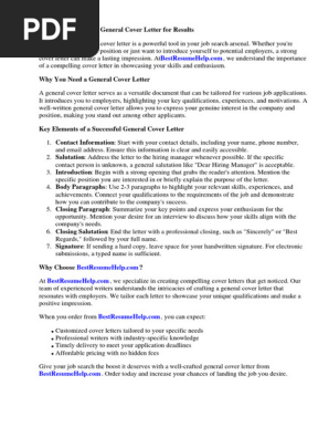 General Cover Letter for Recent College Graduate