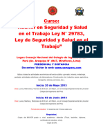 Convocatoria Curso Auditor en Seguridad y Salud en El Trabajo