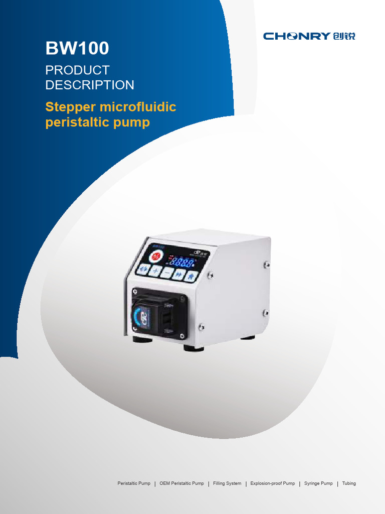 BW100 Brochure | PDF | Pump | Microfluidics