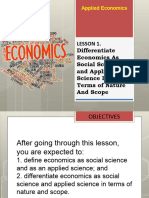 Lesson 1 Revisiting Economics As A Social Science