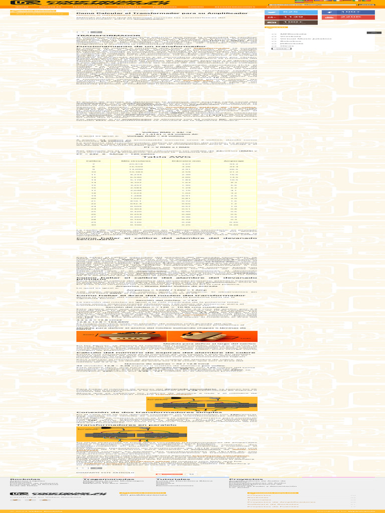Como Calcular el Transformador para su Amplificador _ Video Rockola