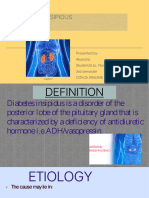 Diabetes Insipidus: Presented By-Akansha Student, B.sc. Nursing 3rd Semester Con, DR - Rmlims