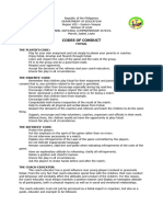 Futsal Codes of Conduct