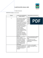 Planificación Anual 2023 - Lenguaje