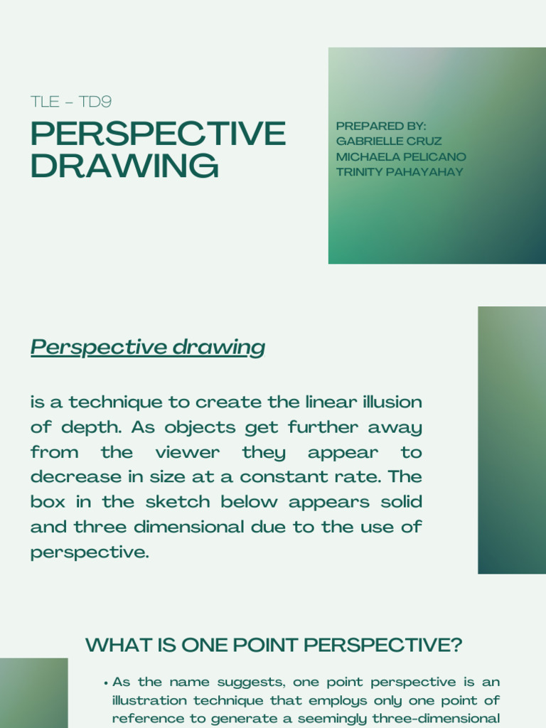 One Point Perspective Drawing Guide | PDF | Perspective (Graphical ...